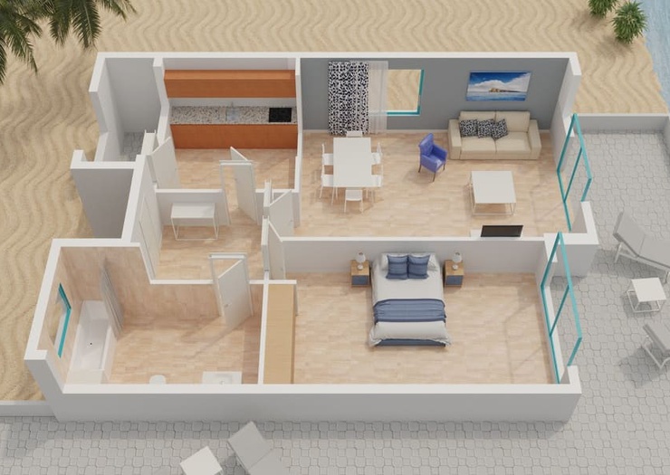 Ático vista al mar 2/4 personas Apartamentos Magic Atrium Beach Villajoyosa