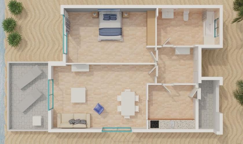 Apartamento 1 Dormitorio 2/4 personas Apartamentos Magic Atrium Beach Villajoyosa Apartamento 1 Dormitorio 2/4 personas Apartamentos Magic Atrium Beach Villajoyosa