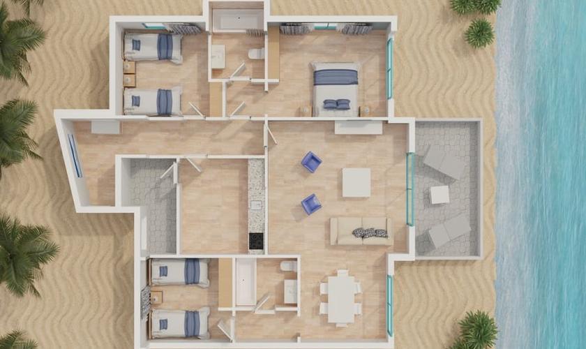 Apartamento 3 Dormitorios 5/7 personas Apartamentos Magic Atrium Beach Villajoyosa Apartamento 3 Dormitorios 5/7 personas Apartamentos Magic Atrium Beach Villajoyosa